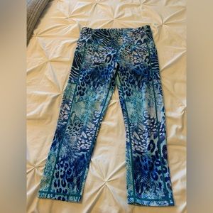 Blue CVG animal print leggings